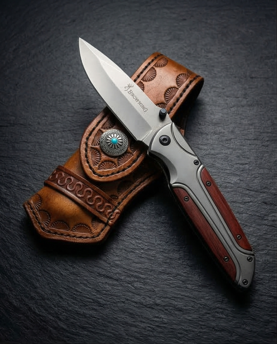 Genuine Top Grain Custom Leather Sheath with knive