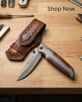 Genuine Top Grain Custom Leather Sheath with knive