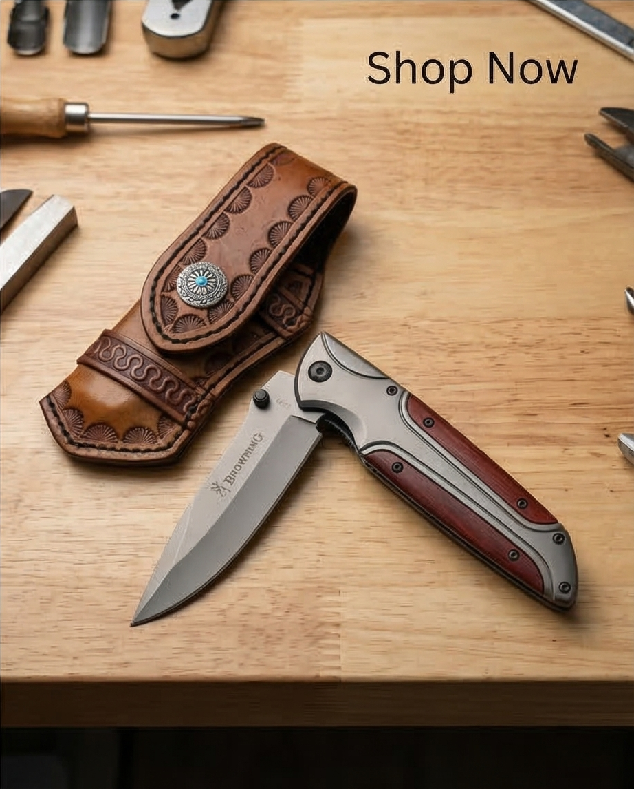 Genuine Top Grain Custom Leather Sheath with knive