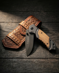 Genuine Top Grain Custom Leather Sheath with knive