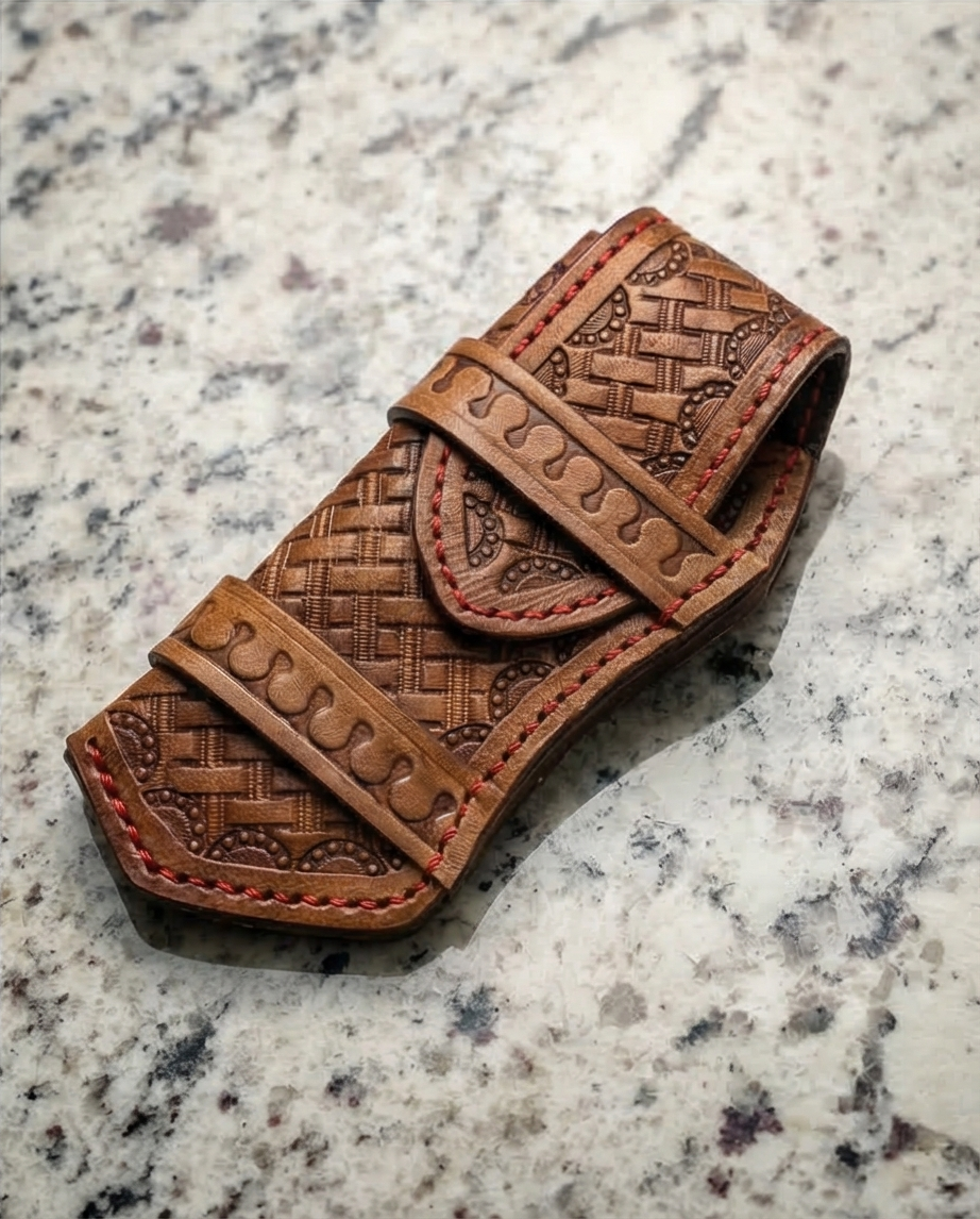 Genuine Top Grain Custom Leather Sheath with knive