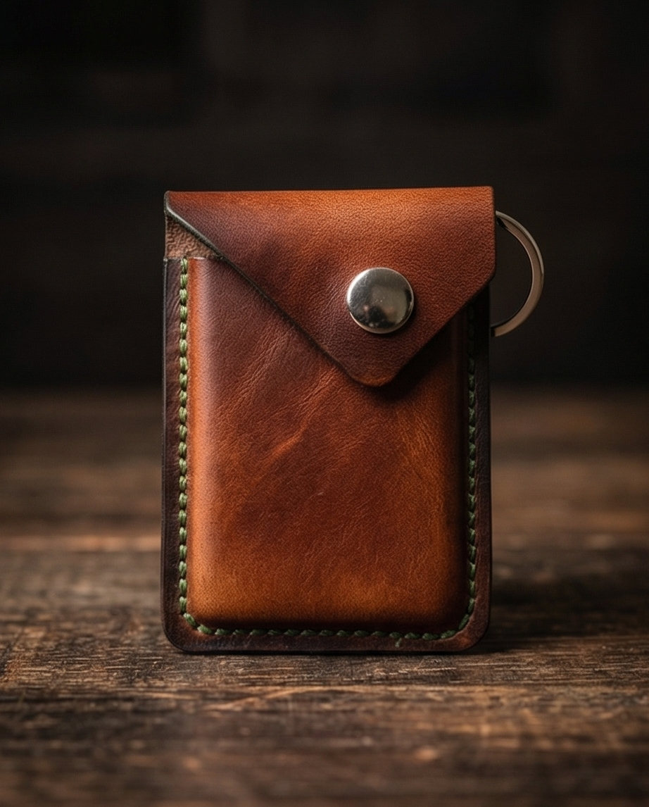 Hand crafted genuine leather card holder