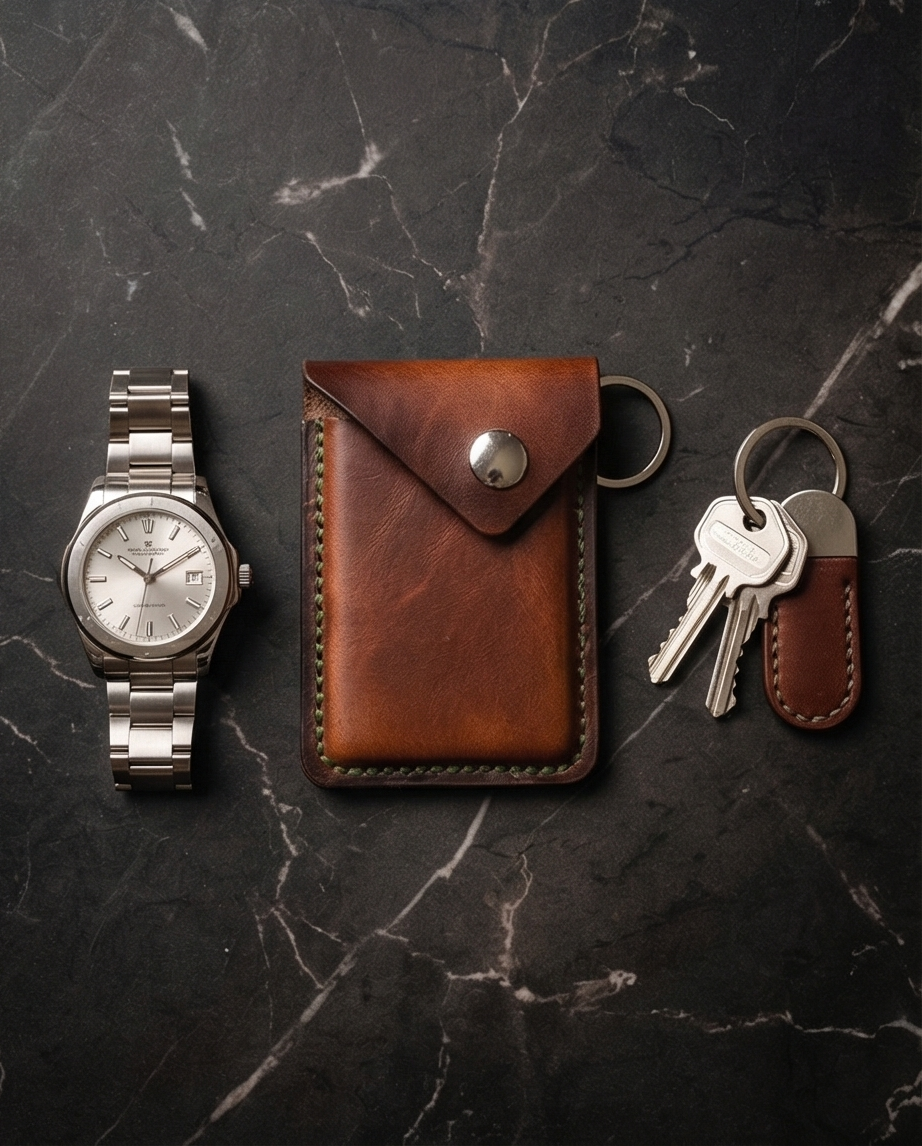 Hand crafted genuine leather card holder