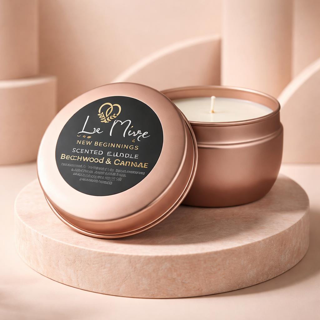 Beechwood and Oakmoss 80ML Rose Gold Tin Candle