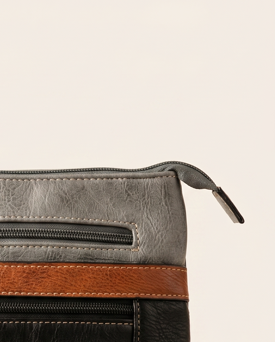 Cotton Road Handbag Gray, Black and Brown