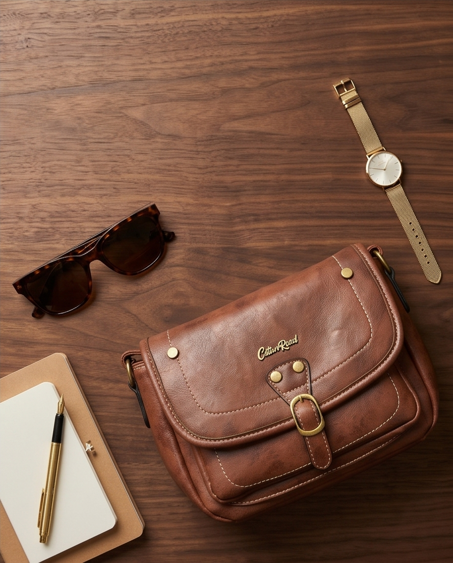 Cotton Road Handbag Shades of Brown